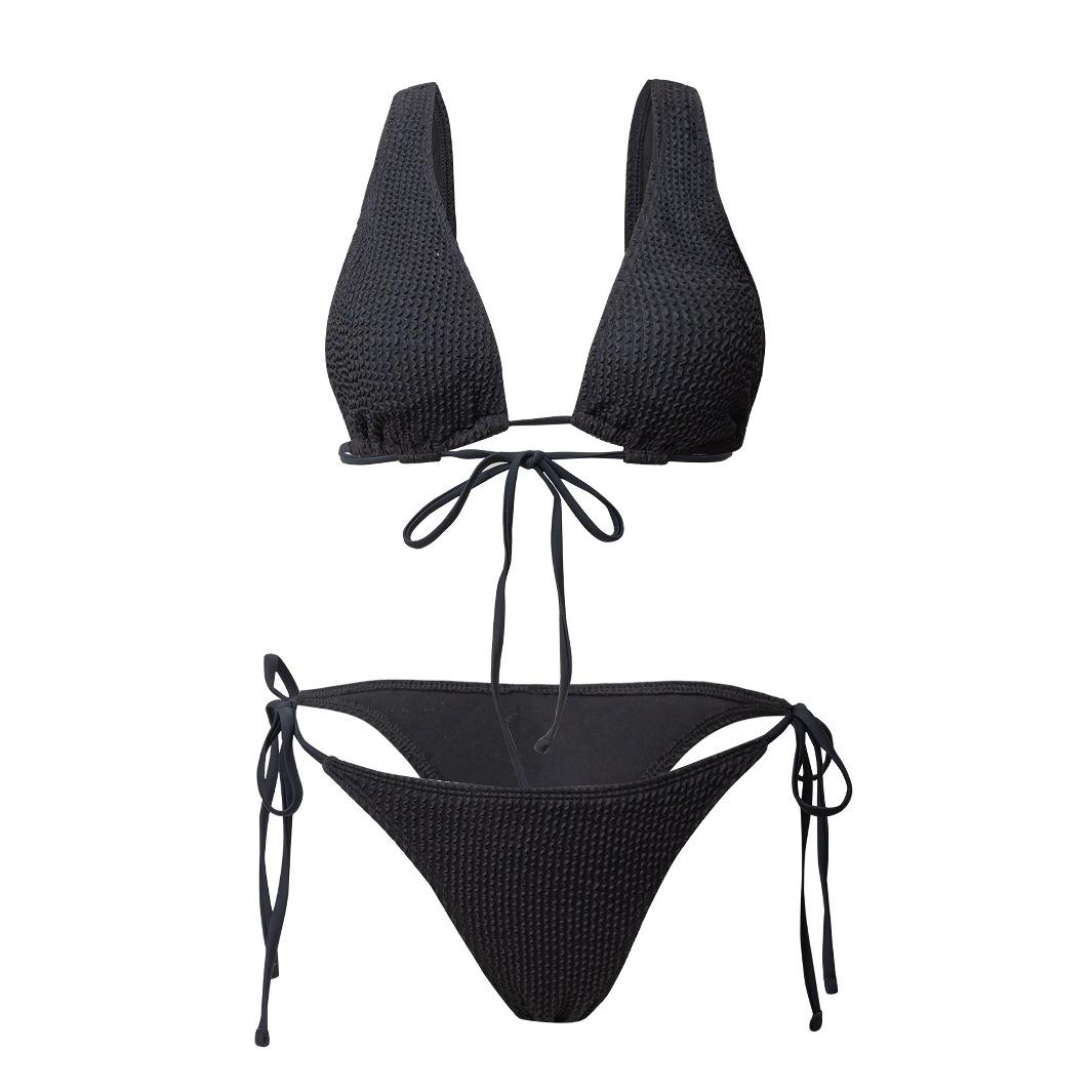 

2024 Европейско-американский купальник бикини с завязками на шее для женщин S