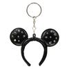 Mickey Mouse Headband Keychain Resort Limited Edition Keychain with (Leather-Like Studs)