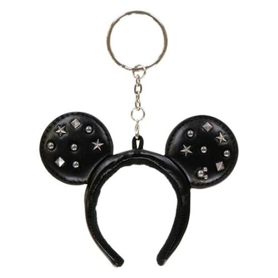 

Mickey Mouse Headband Keychain Resort Limited Edition Keychain with (Leather-Like Studs)