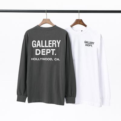 Retro trendige Marke gallery dept Los Angeles Buchstabendruck Rundhals Langarm-T-Shirt, lockerer Pullover für Herren und Damen