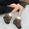 Snow Boots Women's 2025 New Winter Big Head Thick Sole Piled and Thick Fluff Outer Wear Warm Cotton Shoes