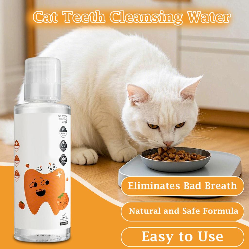 200ml Haustier-Mundspülung, Katzen- und Hunde-Zahnreinigungswasser, Sanfte Mundhygiene, Haustierwasser