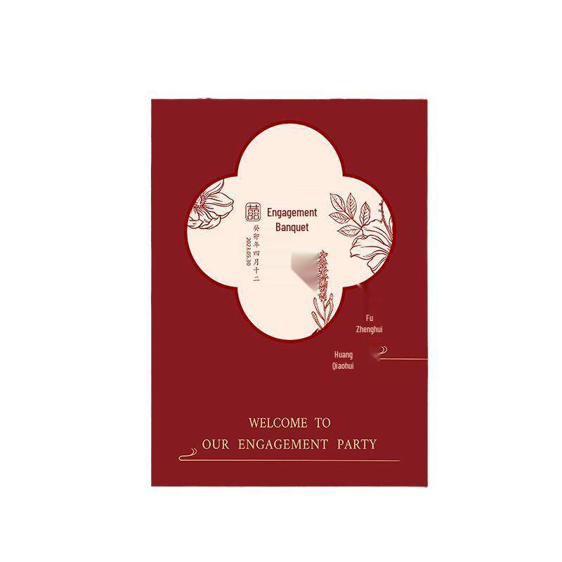 Custom Wedding Ceremony Welcome Sign: Engagement Directional Decor with Water Background