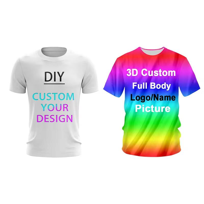 

New DIY Pattern T-Shirt For Men Women Personalized Custom 3D Print T Shirts Summer Casual Short Sleeve O-Neck Tops Street Tees 6XL