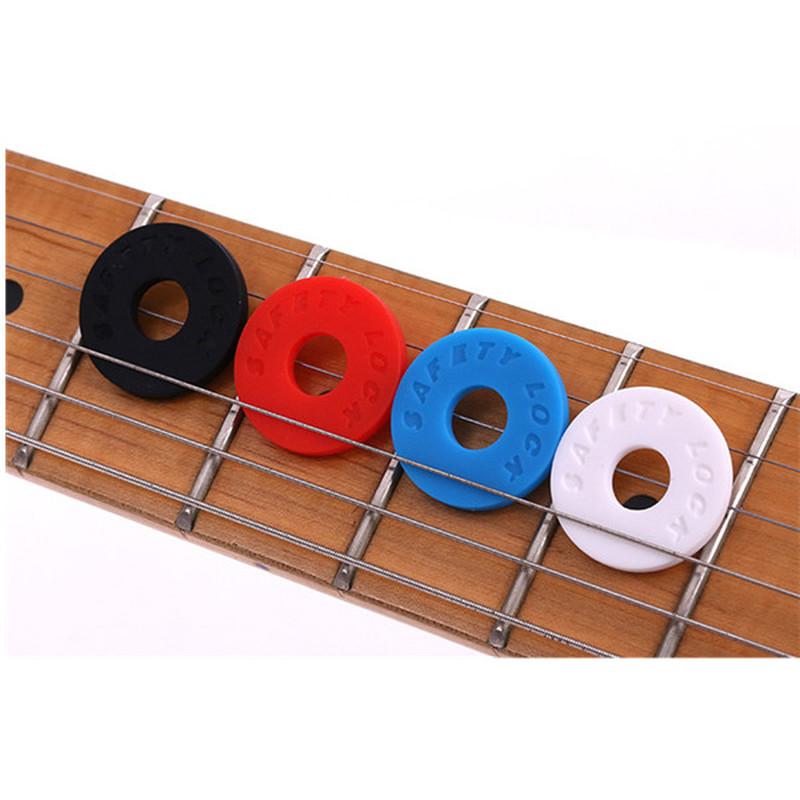 Guitar Strap Lock Rubber Bass Guitar Parts Wooden Electric Guitar Accessories Strap Locks Blocks