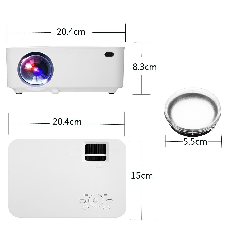 176" 1080P HD 7000LM LED Projector+HDMI/AV Cable Mini Home Movie Video Projector for HDMI USB SD VGA AV TV Laptop Game New