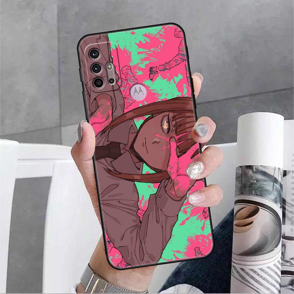 Case For Motorola G60 G30 G22 Edge 20 Lite G31 One Fusion G9 G8 G60s G51 G71 G52 G200 G50 Soft Phone Cover Chainsaw Man Makima