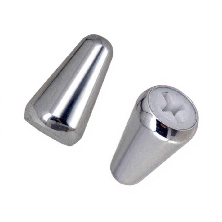 2Pcs Electric Guitar Toggle Brass Switches Knobs Cap Guitar Pickup Switches Tip Replacement Metal Knobs Easy to Install серебряный