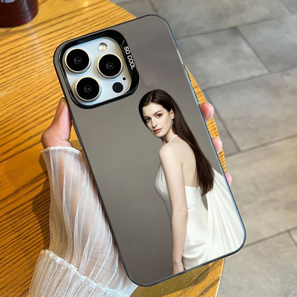

Actor Anne H-Hathaway-y White Queen Phone Case For iPhone 16 17 15 14 12 13 Pro Max Black Color Shockproof Cover iPhone17air