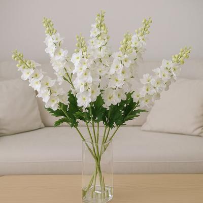 72cm Artificial Delphinium Flower Lifelike Real Touch Delphinium Stem Moisturizing Simulation Flower Living Room