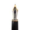 Great MONTBLANC fountain pen Meisterstck Classic white star Black gold 14K mens Used