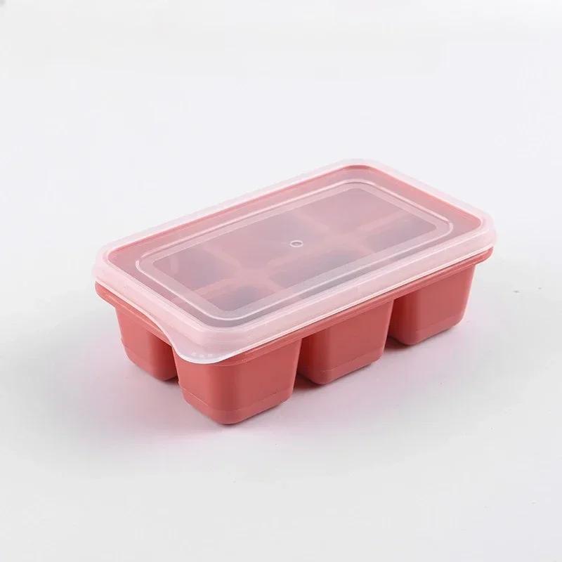 6 Cavity Mini Ice Cube Tray Soft Bottom Easy Release Mold for Summer Kitchen Homemade Ice Cube Mold Kitchen Tools
