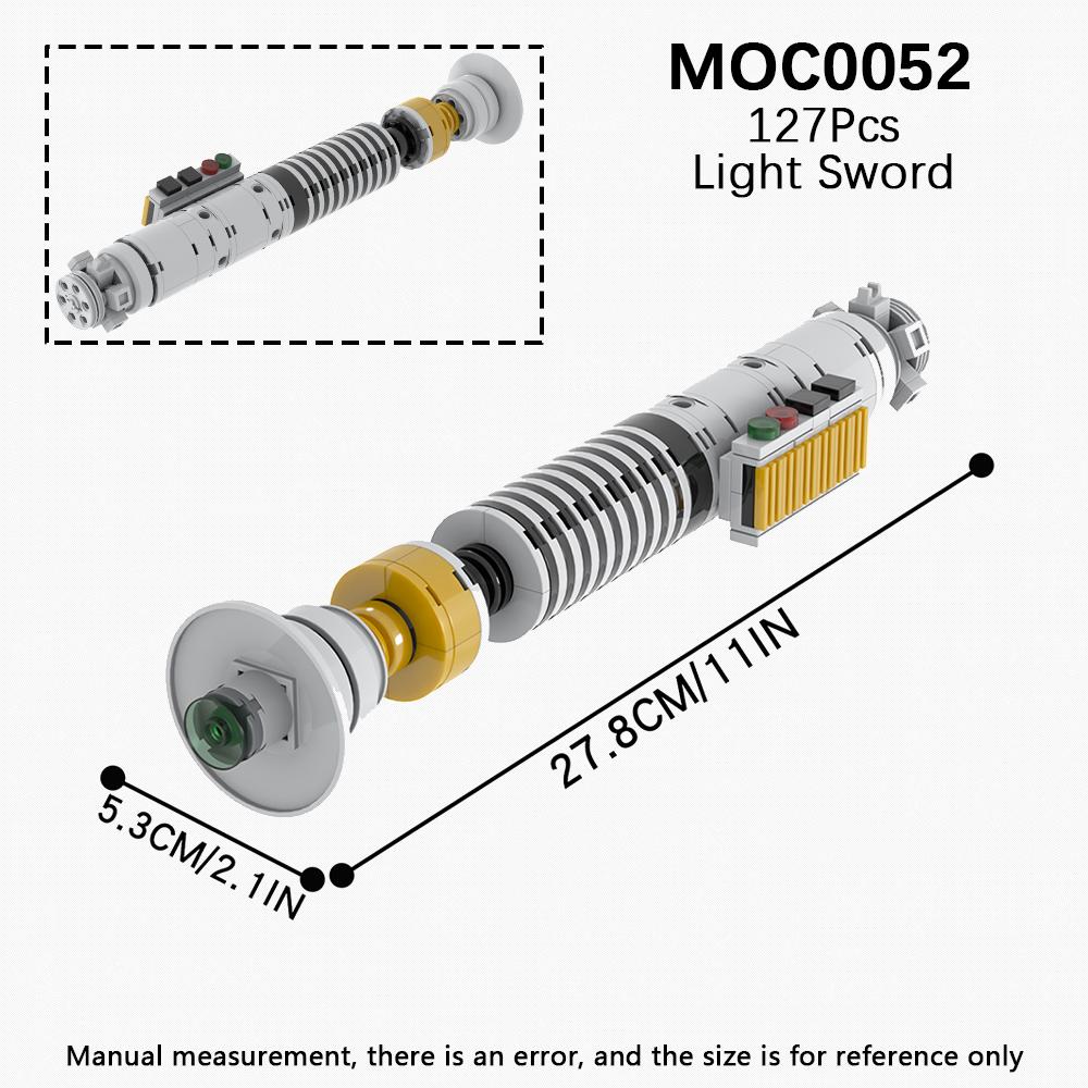 MOOXI Lightsaber MOC Bricks Set Dueling Blaster Laser Movie Space Wars Light Sword Hilt DIY Building Block Weapon Kids Toys Gift