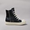 Brand Ro Shoe Men High Top Shoes Black Leather Sneakers Cowhide Women Boots Luxury Casual Sneaker Laces Zipper Flat Ankle Boot