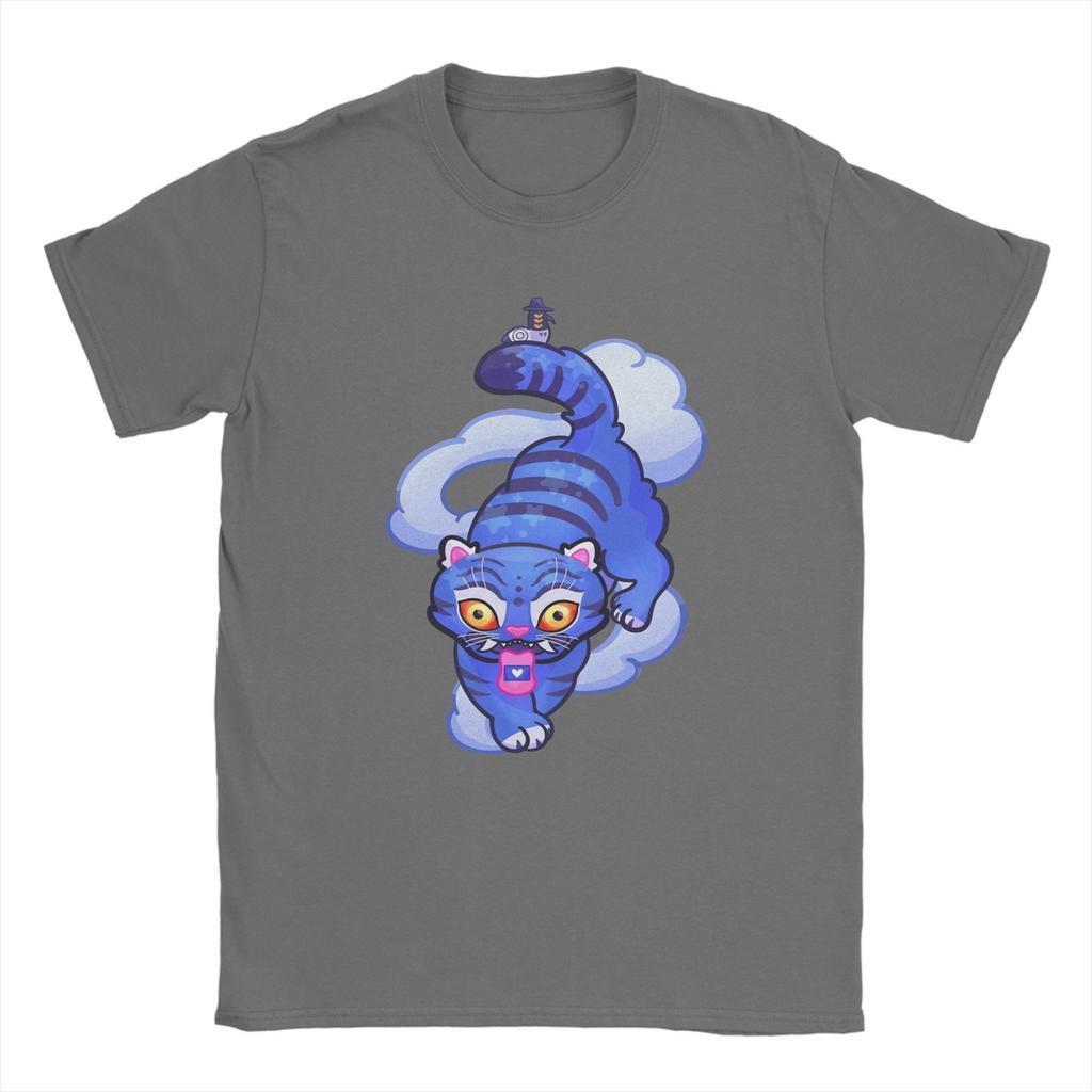 Men's Derpy Demon Tiger Kpop Demon Hunters T Shirts  100% Cotton Tops Funny Short Sleeve Round Collar Tees Original T-Shirt