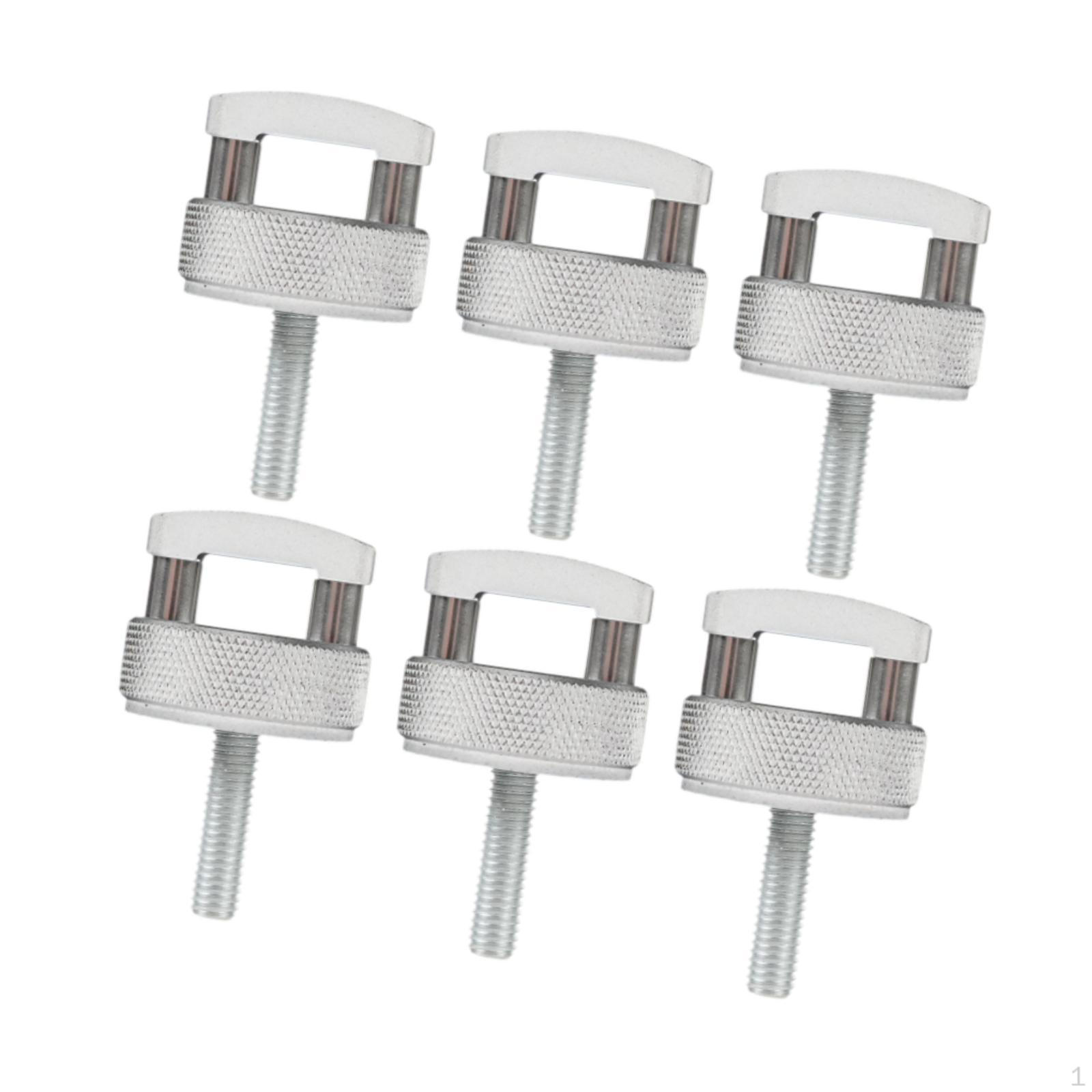 

6 шт. быстросъемных винтов с накатанной головкой, прямая замена алюминиевому сплаву, высокая производительность, практичность, простота серебряный