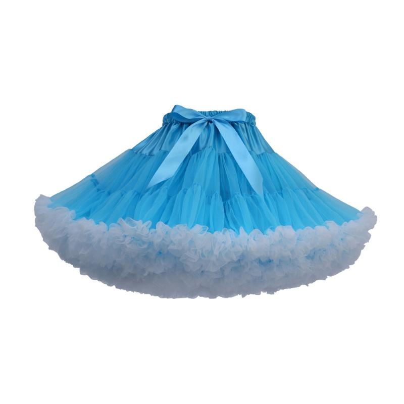 

Женская нижняя юбка кринолин с рюшами сетчатая юбка-пачка белая отделка нижняя юбка косплей милый синий