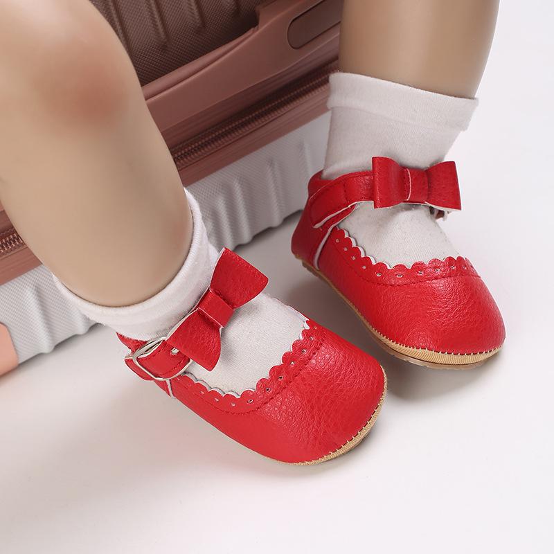 Jaro a podzim Dětská batolecí obuv 0-1 rok Měkký spodek Dětská obuv Měkká gumová podrážka Prodyšná princezna Boty