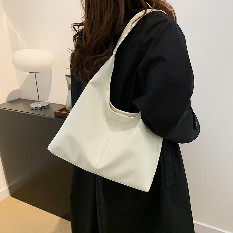 Leisure Large Capacity 2025 Autumn New Armpit Shoulder Bag Lazy Style Simple Fashion Commuter Tote Bag