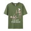 i ve got your back skeleton Cotton Fabric Men Customized T Shirt Casual Tops Tees New Arrival Gift Tee Shirt Wholesale