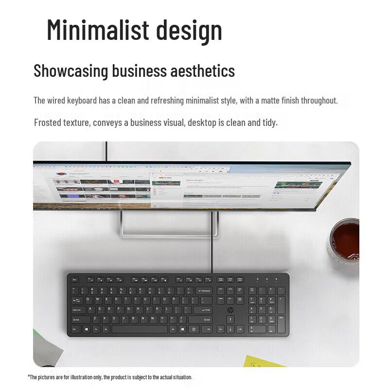 HP Business Office 310 Ergonomic Wired Keyboard