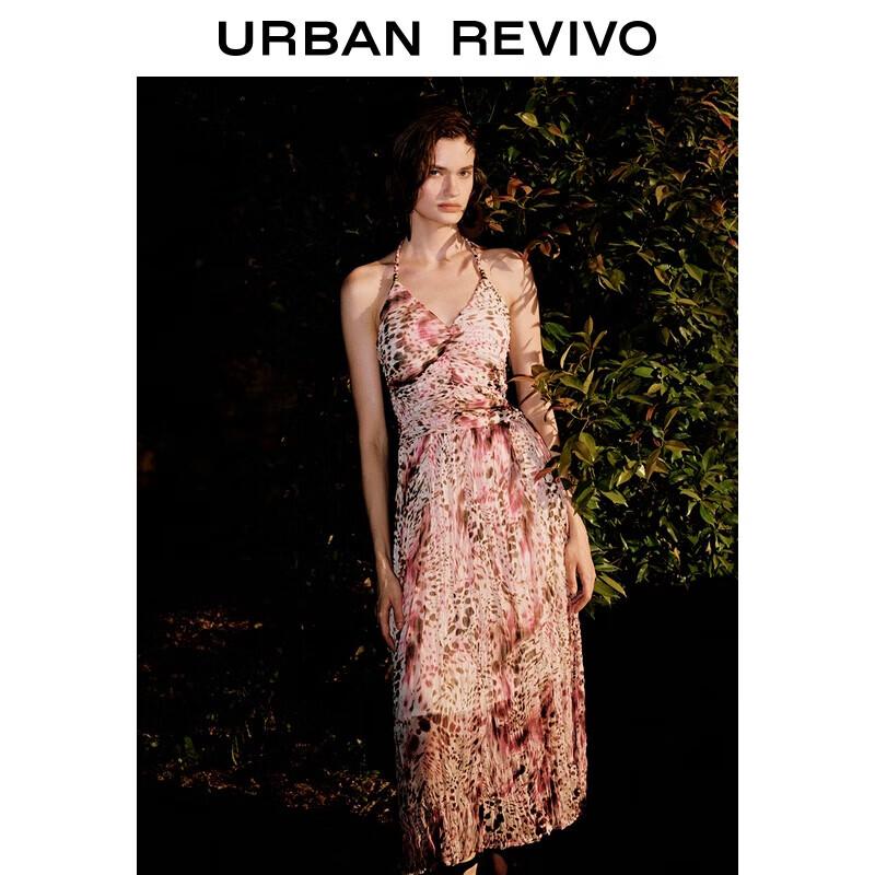 

Платье-хольтер плиссе с принтом для летних каникул 2025 L