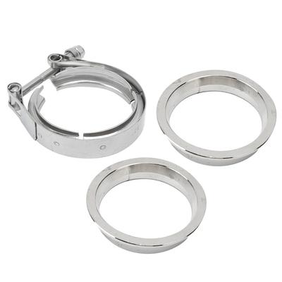 Car V Band Clamp Exhaust Downpipe Flange Kit 304 Stainless Steel(3.0inch   76mm )