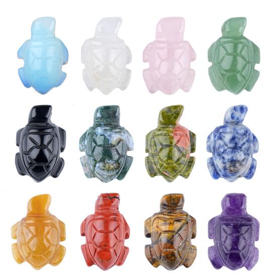 Micro Landscape Turtle Ornament Hand-Carved Natural Stone Figurines Symbolizing Longevity Good Luck Statue for Fish Tank