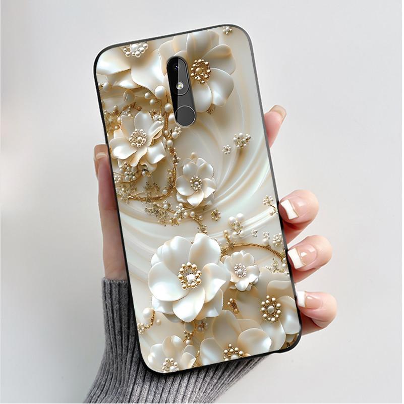 Phone Case For Nokia 3.2 TA-1156 TA-1159 TA-1164 Nokia 4.2 TA-1157 Case Fashion Butterfly Flowers Slim Black Soft Silicone Cover