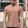 Herren Casual Distressed Ripped Kurzarm Rundhals T-Shirt
