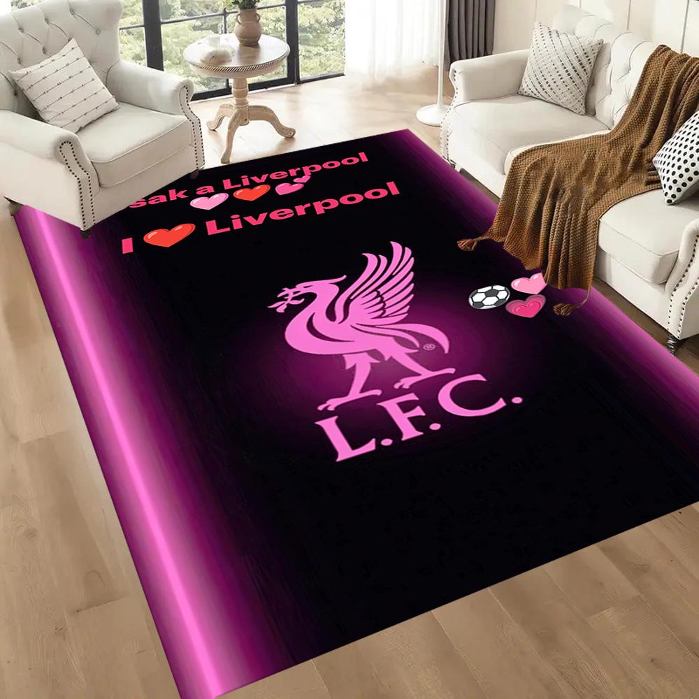 Liverpool Football Club Area Rug Design For Game Room Dormitory Balcony Foyer Antislip Carpet Office Home Decor Wedding Party Gift