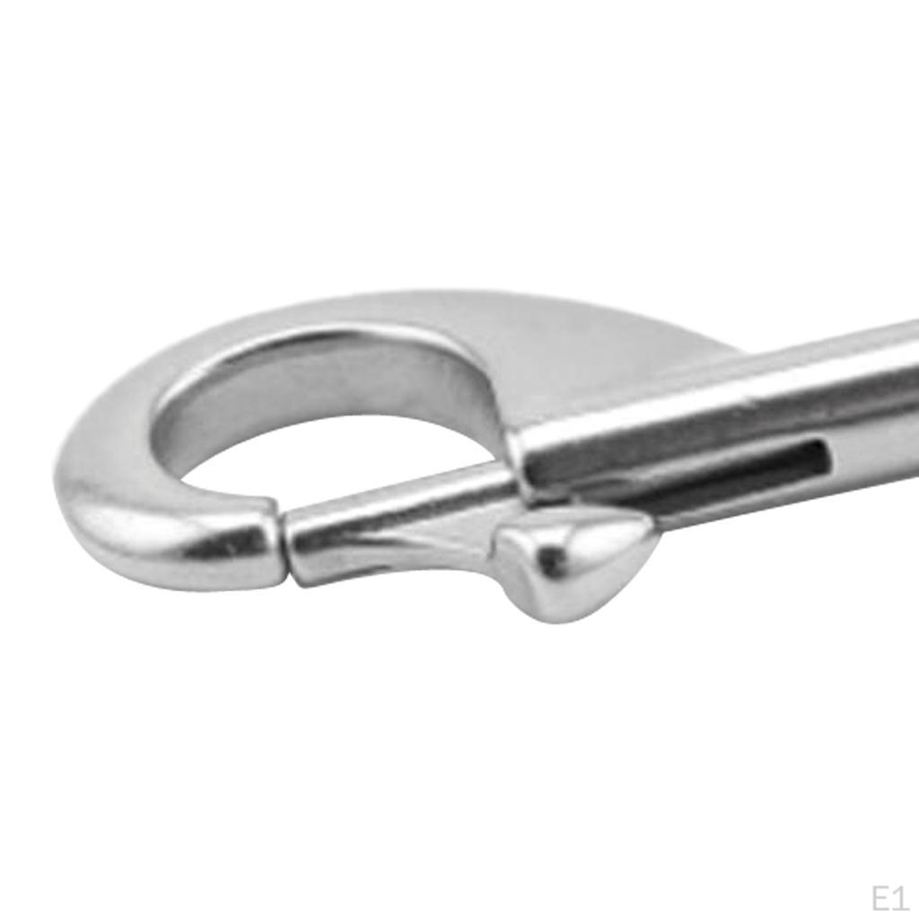 Stainless Steel 80mm Swivel Clip Bolt Snap Hook Dog Leathercraft Accessories