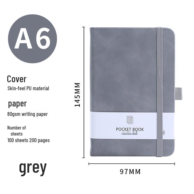 A5/A6 Ribbon Binding Business Notebook with Elastic Band and Customizable Logo