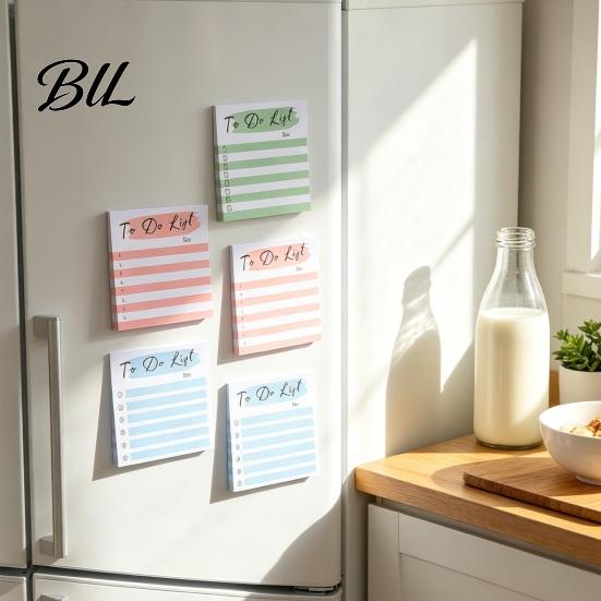 Student Study Organization Striped Planning Sticky Notepads, Task Memo Pads, Removable Portable Stickers Self-Adhesive Note Paper for Daily