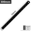 Black Stainless Steel Ruler, 15/30cm Dual Scale, Metric & Imperial, Ideal for Woodworking, Try Square Marking & Drawing.