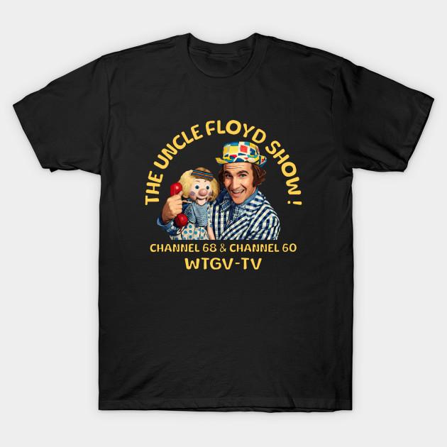 

Men Black Print T-shirt Uncle Floyd Show No-Cut Transfer Paper Print Cotton Tshirt XL чорний