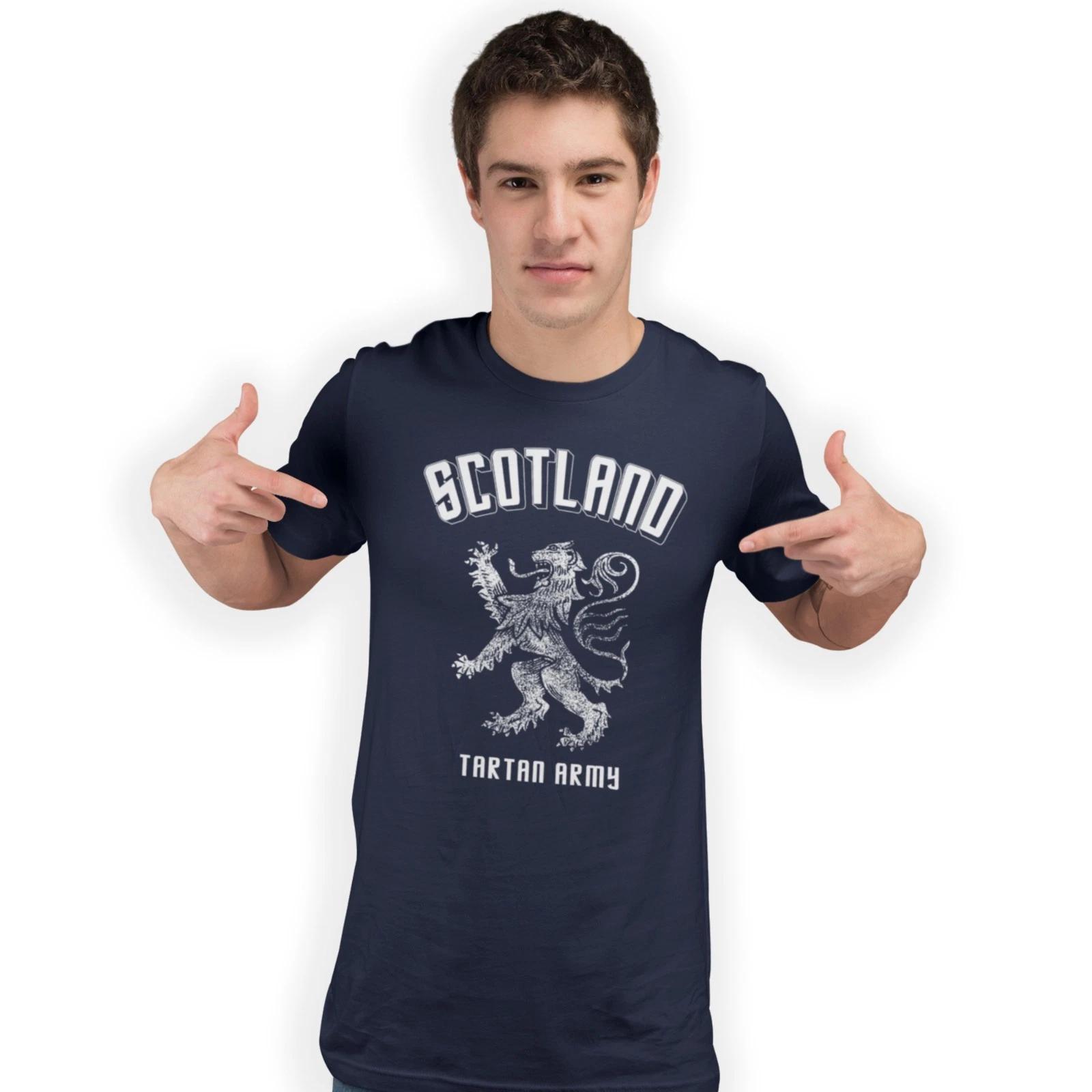 Scotland T-shirt Tartan Army SCT hand printed in the UK Football Fans S