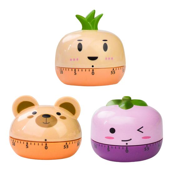 Minuteur de cuisine mécanique réglable 0-60 minutes Animal de dessin animé à remonter Compte à rebours manuel Alarme sonore Rappel Pas de piles nécessaires Minuteur coloré pour