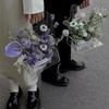 Clear Flower Bag Transparent Flower Box Handheld Packaging High-End Transparent Floral Arrangement Clear Modern Decorative Vase