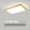 Gold Rectangular Ceiling Lamp Set for Living and Bedrooms