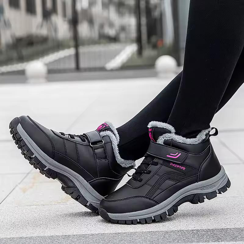 Women Winter Waterproof Boots Platform Boots for Leather Warm Ankle Fur Boots