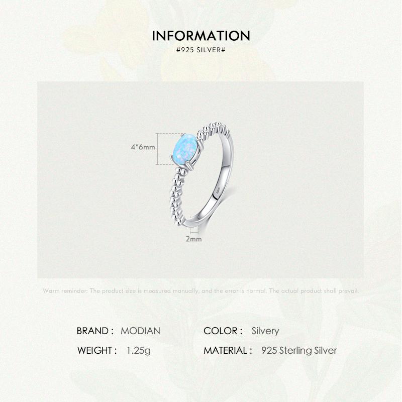 MODIAN Ασήμι Στερλίνα 925 Φυσικά Οπάλια Οβάλ Σχήματος Πρωτότυπου Σχεδιασμού Δαχτυλίδια Για Γυναίκες Μόδα Καλές Κοσμήματα Αξεσουάρ