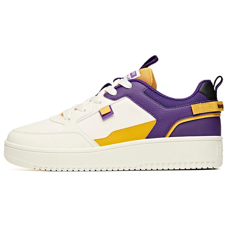 New Anta Anti Slip And Wear Resistant Lightweight Low Top Skateboard Shoes White Purple Yellow 912018066-14