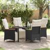 VidaXL 5-Piece Garden Dining Set with Cushions Black Poly Rattan 3379613