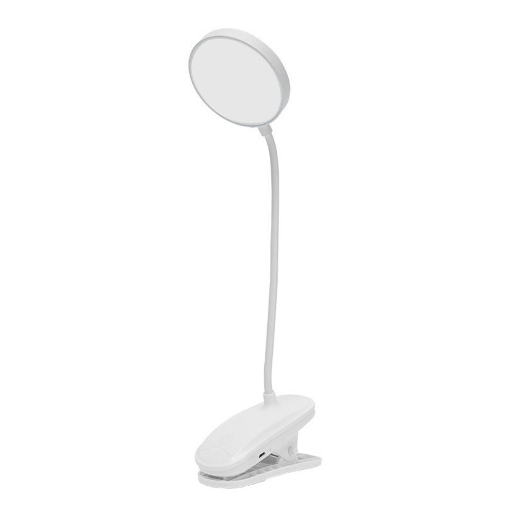 360° Rotation Flexible Study Table Lamp Touch 3 Modes USB Rechargeable USB Dimmable Night Lamp Folding Clamp Dimmable Design