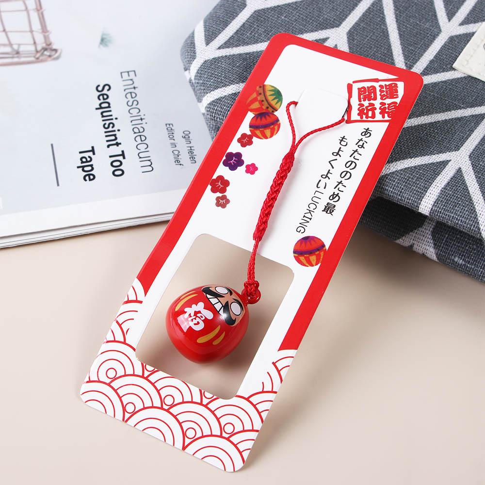 Water Bells Red Maneki Neko Bag Pendants Keyring Bells Pendant Japan Daruma Lucky Cat Keychains