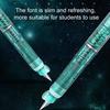 Retractable Fountain Pen Fine Nib Set 0.38mm Black/Blue Ink Transparent Barrel Pen with 5 Refillable Ink Cartridges for Sketching