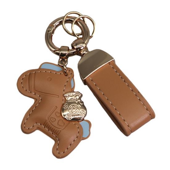 Key Chain Imitation Leather Horse Keychain Pendant Year of Horse Design Key Holder Bag Car Accessory
