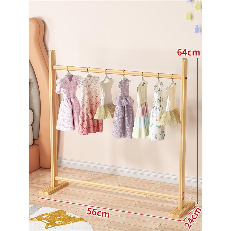 Pet floor hanger dog wardrobe solid wood puppy cat wardrobe coat rack dog hanger small clothes storage rack