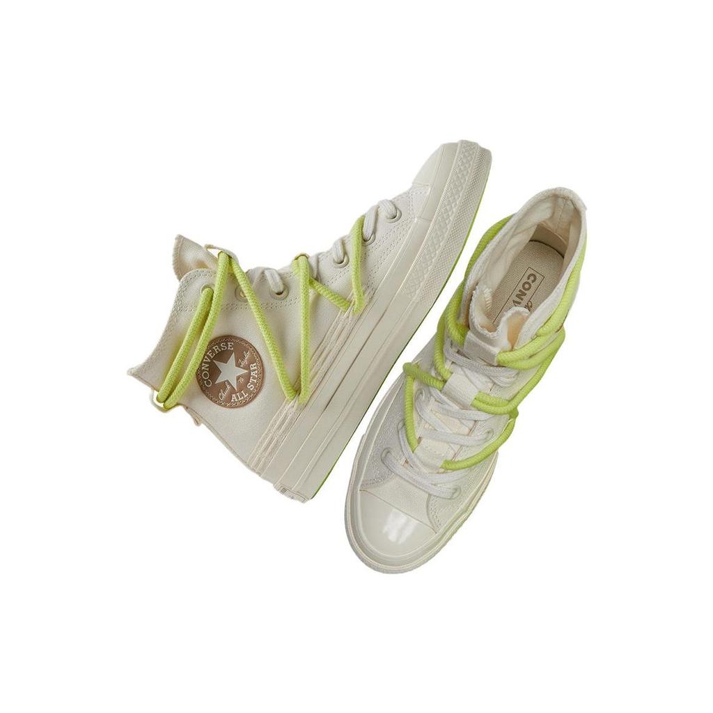 Converse 1970s Comfortable High-Top Canvas Shoes Unisex Sneakers White Green A07249C